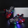 2025 Spider-Man Jungen Leder Leuchtende Weiche Sohle Sportschuhe für Frühling & Herbst