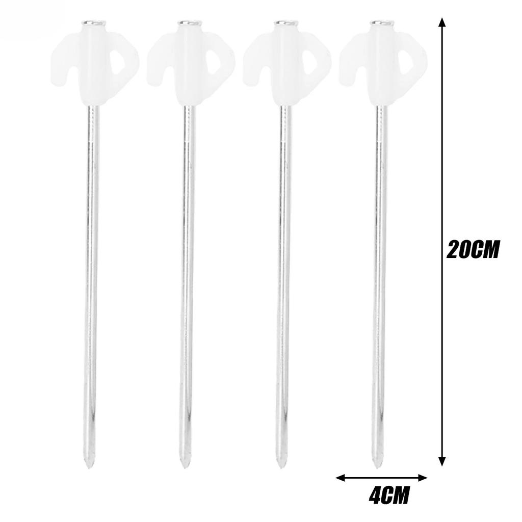 Luminous Tent Ground Pegs Anti-Rust Galvanized Steel Tent Stakes Glow In Dark Design Outdoor Camping Tent Canopy Fixing Hardware