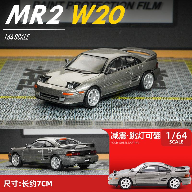 lqbn4 1:64 Toyota MR2 W20 Sports Car Alloy Simulation Small-scale Car Model Miniature Toy Collection Decoration Gifts
