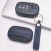Soft Silicone Car Key Ring Strap for Honda Fit Civic Accord Inspire HRV CRV Pilot Odyssey ZR Honeycomb Texture Racing Stripe Key Ring Holder Protector