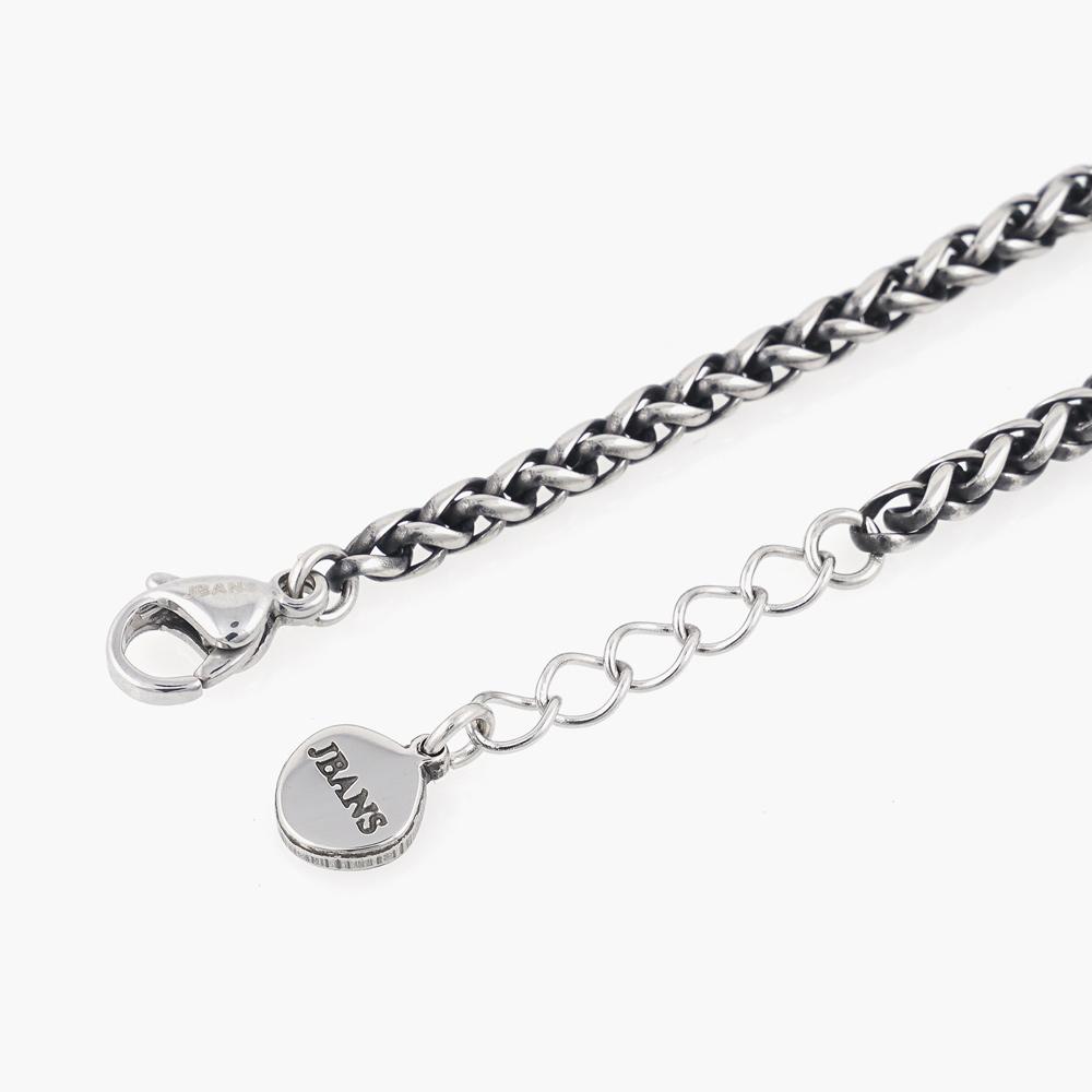 Jbans Classic Antique Twist Cross 1215 Ring 8 Silver Keystone 1229 Bracelet Set (C2503-Se443_Bk)