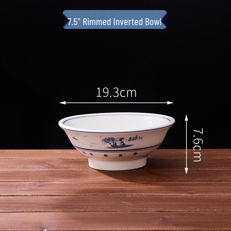 Large High-Footed Ceramic Soup & Noodle Bowl