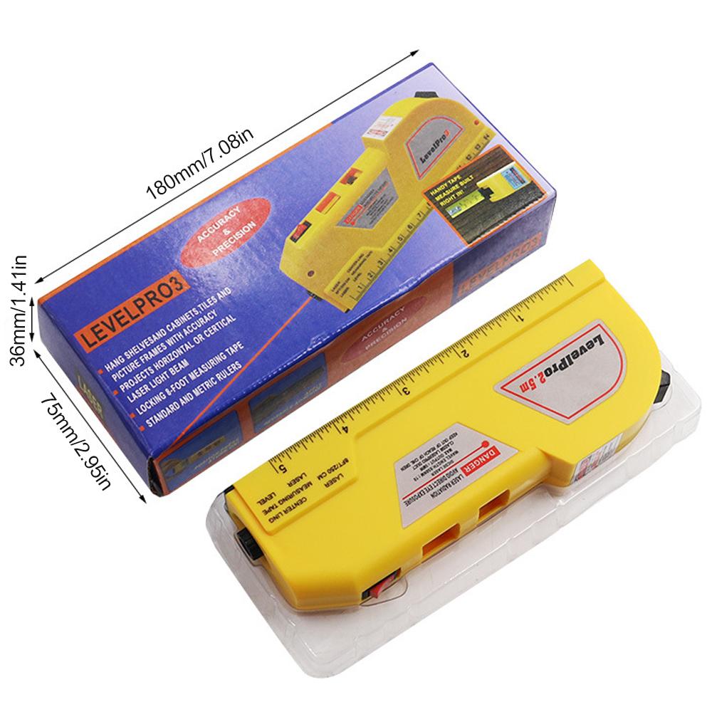 Multipurpose Level Laser Horizon Vertical Measure Tape Horizontal Ruler 4 In 1 Infrared Laser Level Cross Line Laser Tape