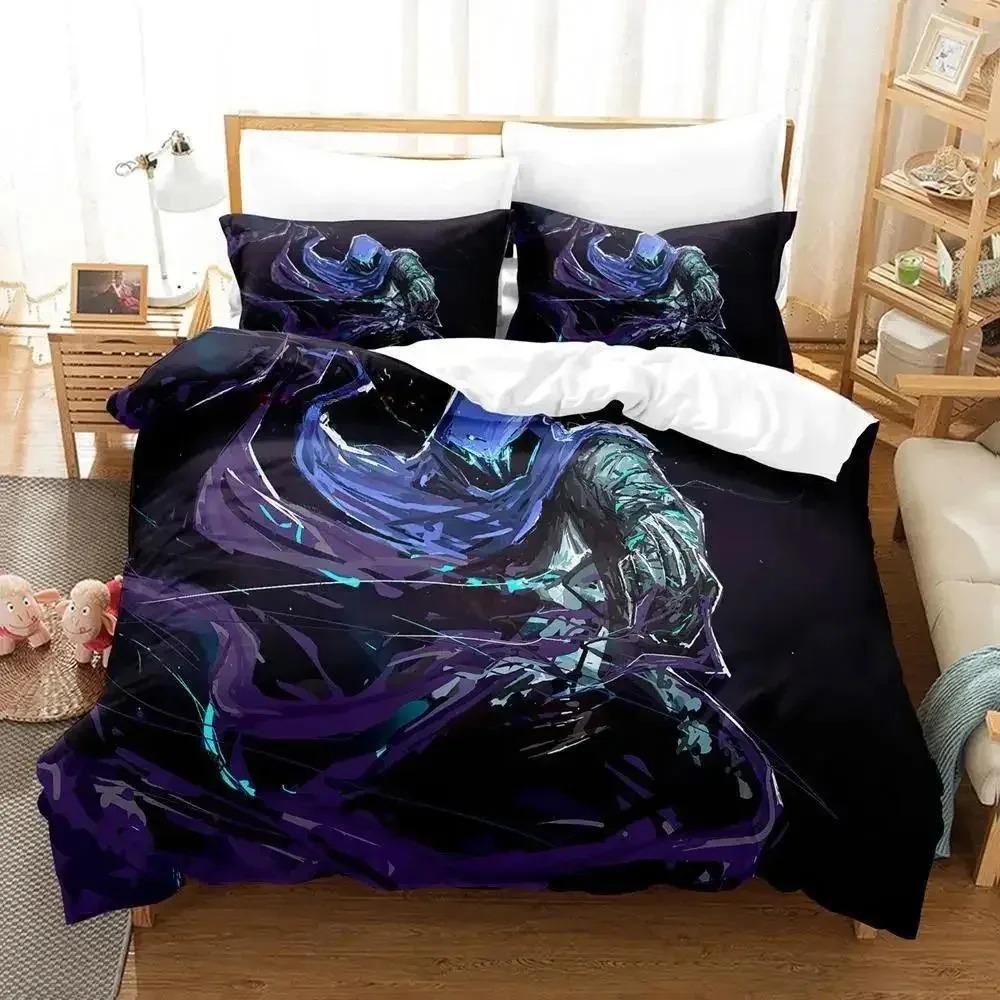 New Game Jett Valorant Bedding Set Single Twin Full Queen King Size Bed Set Adult Kid Bedroom Duvet Cover Sets Anime Yataklar