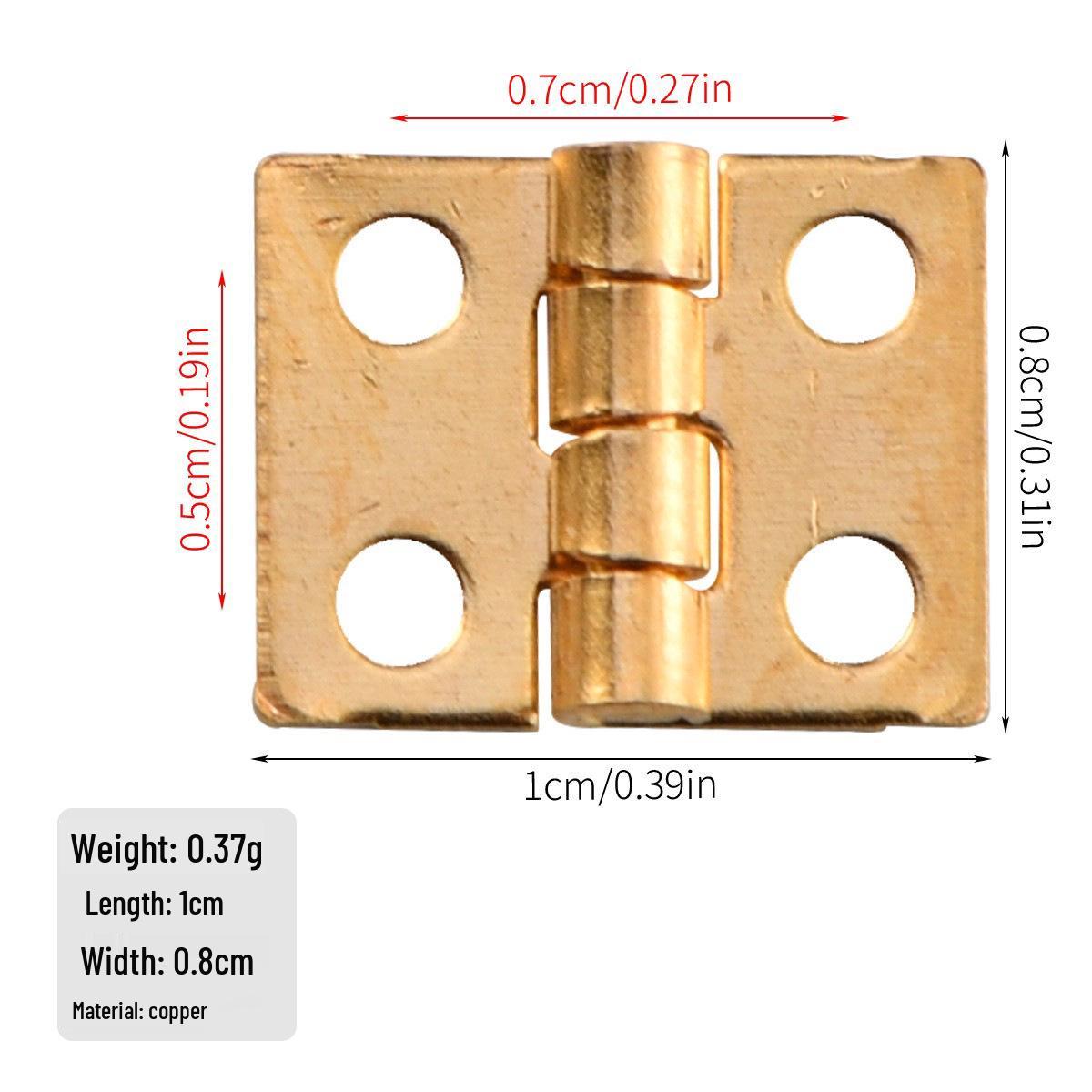 

Jingmao Ultra-mini All-Copper Chinese Style Small Hinges 10*8mm (2-point)