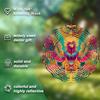 10 Inch Metal Wind Spinner with 360 Rotating Hook Peacock Design for Outdoor Garden Patio Balcony Decor No Batteries Needed Gift