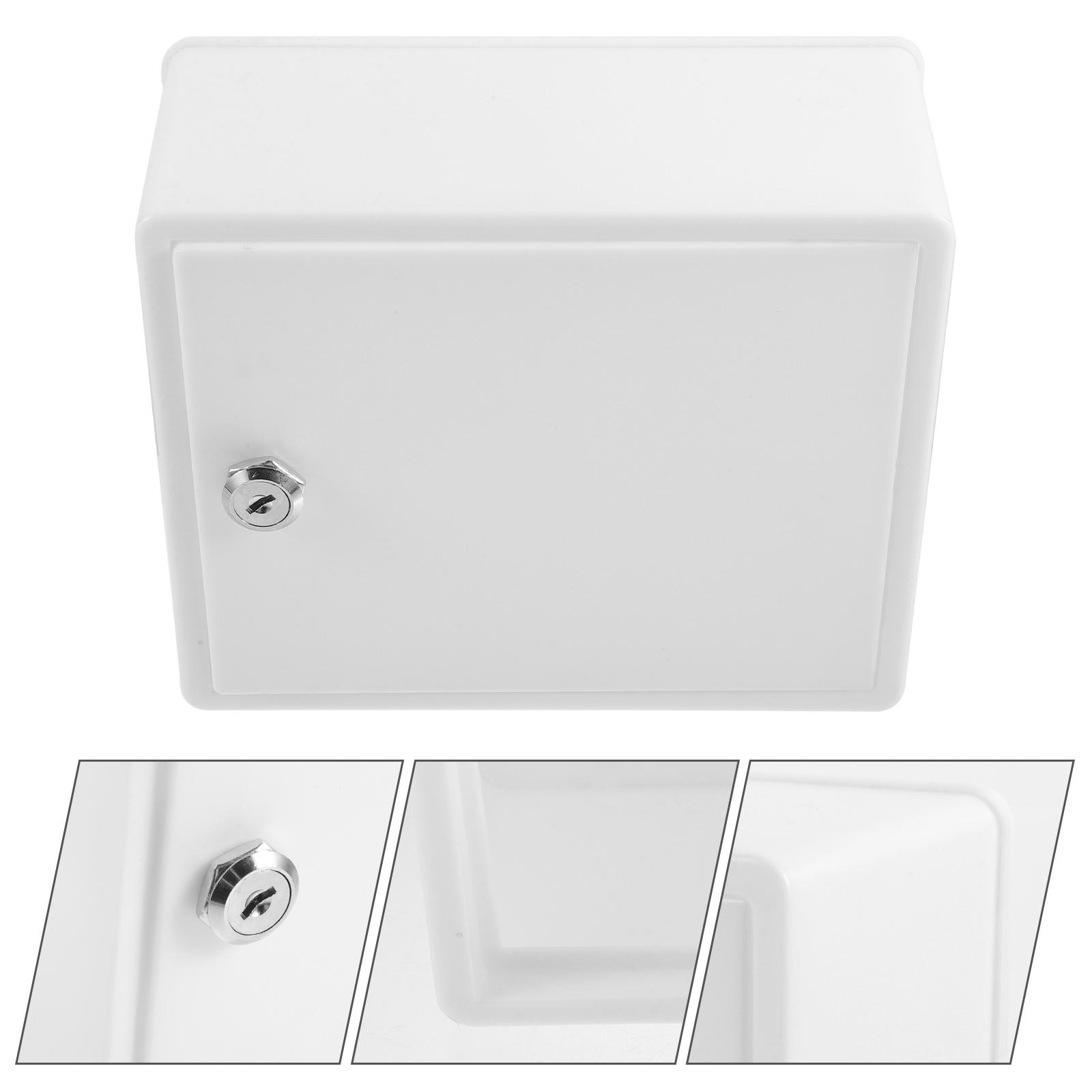 

Safe Material Wall Mount Mailbox Lock Versatile Use Home Decor Milk Bottles Envelopes Cable Storage Mailbox With Lock белый