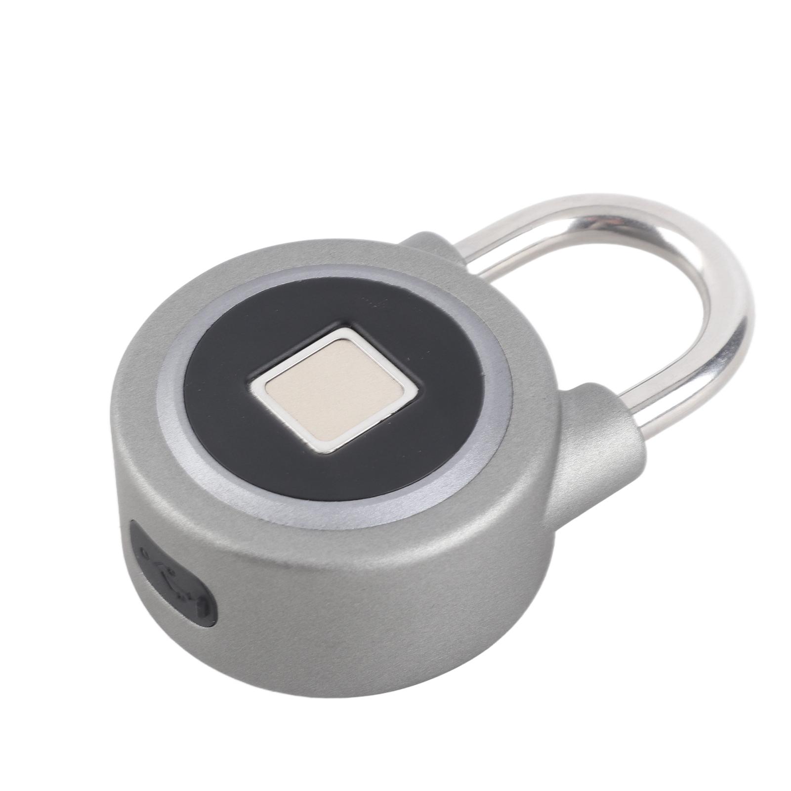 

Fingerprint Portable Lock Smart Padlock Keyless AntiTheft Security Door Tool IP65 Waterproof for Bag Drawer Suitcase(Gray Blue )