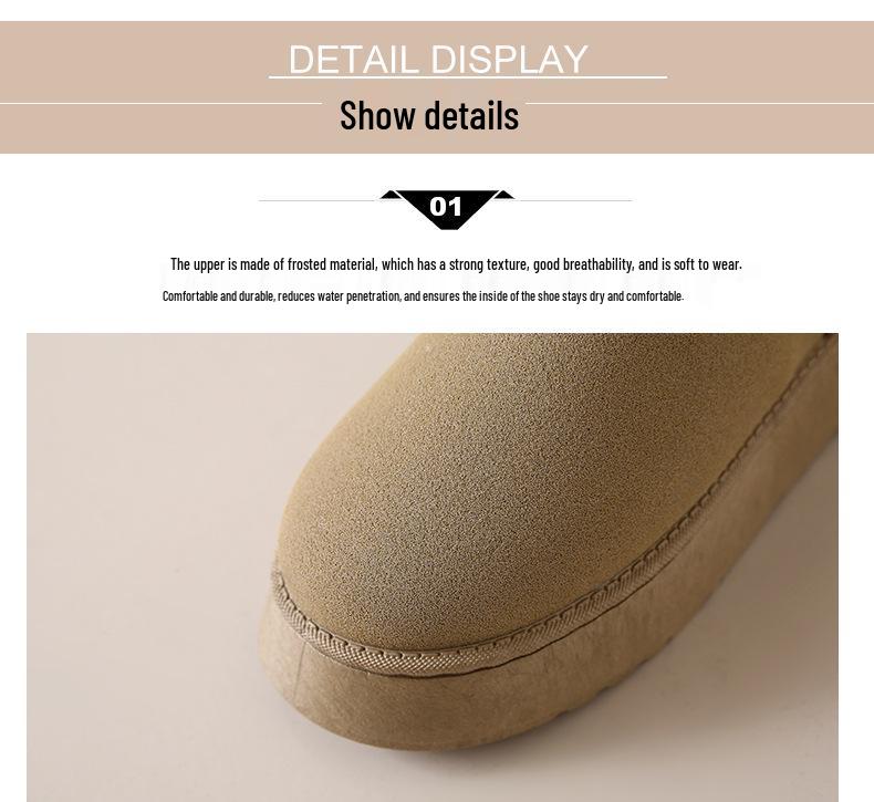 Women's 2023 Fur-Lined Waterproof Snow Boots: Thick Sole & Warm Cotton Design