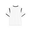 Li Ning Sports Lifestyle Series Letter 1990 Number Print Round Neck Short Sleeve T-Shirt Women Tops Off-White AHST858-1