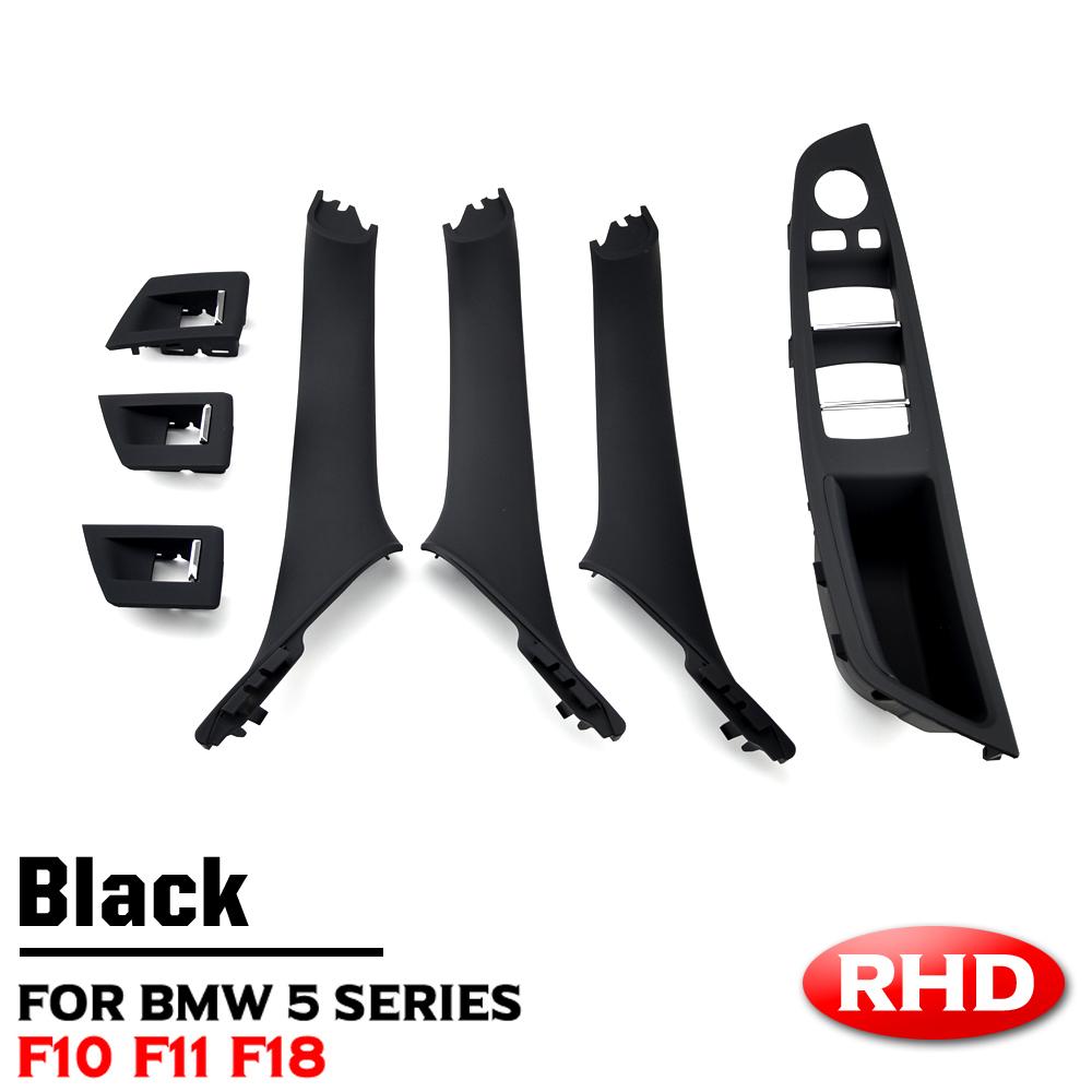 AAAQT1 RHD Right Driver Car Interior Door Handle Armrest Panel Pull Trim Cover Set For BMW 5 Series F10 F11 520i 523i 525i 528i 530i