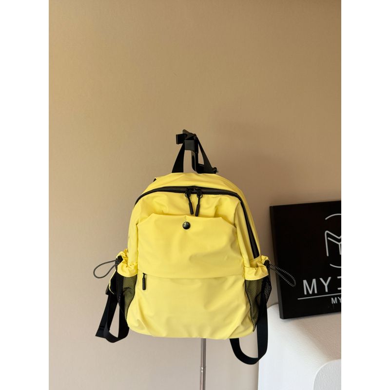 

My New Arrival Running Away from Home Backpack Bags Large Capacity Lightweight Waterproof Backpack Minimalist Easiest for Match Multi-Pocket Backpack Chicken Yellow small size
