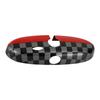 Black/Grey Checkered Red Rear View Mirror Cover For BMW MINI Cooper R55 R56 R57