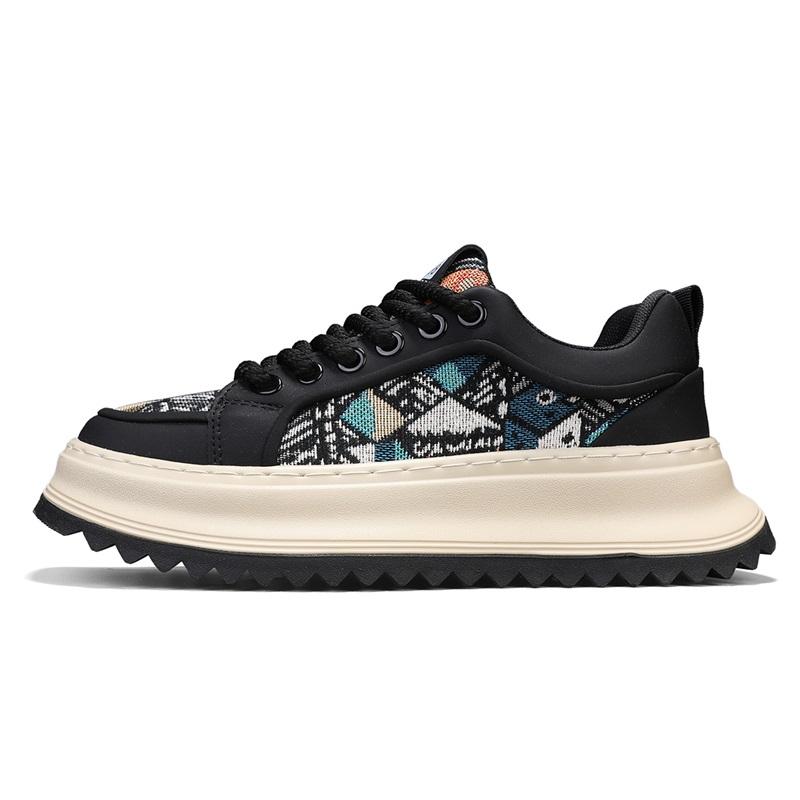 Fashion luxury Men's baseball shoes Platform Leather letter waterproof Male sneakers comfort non-slip Running shoes