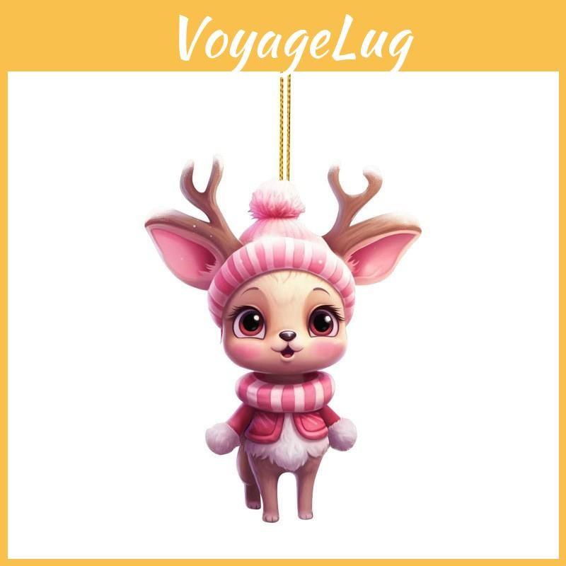 Pendant Reindeer Car Acrylic Material With Christmas Theme For Interior Vehicle