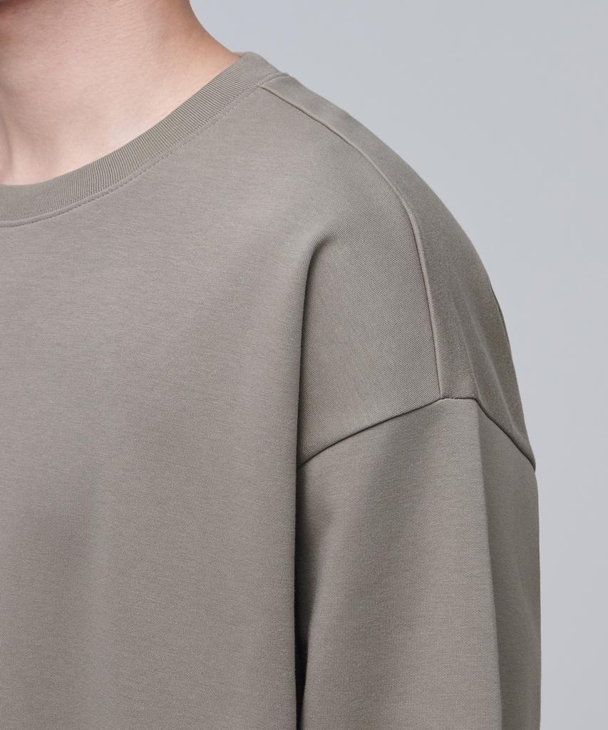 MUSINSA STANDARD Flat Terry Oversized String Sweatshirt [Dusty Beige]