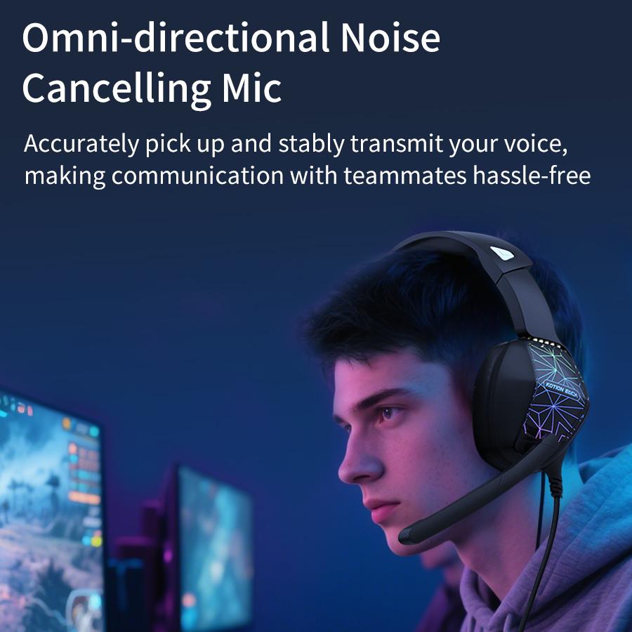 RGB Wired Gaming Headphones Headset with Noise Cancelling Microphone 3.5mm USB Stereo Deep Bass Earphones for PS4 PC Computer
