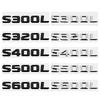 Alloy ABS Car Number Letters Sticker Rear Trunk Badge Decals for Mercedes Benz S300L S320L S400L S500L S600L Emblem Accessories