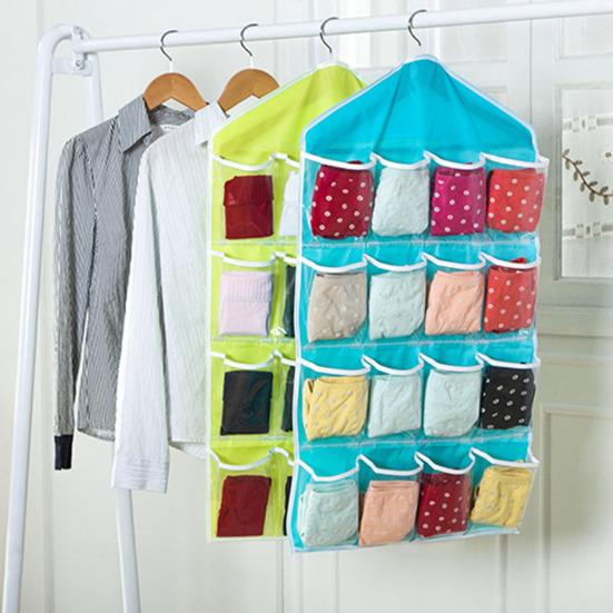 Socks Shoe Toy Underwear Sorting Storage Bag Door Wall Hanging Closet Organizer
