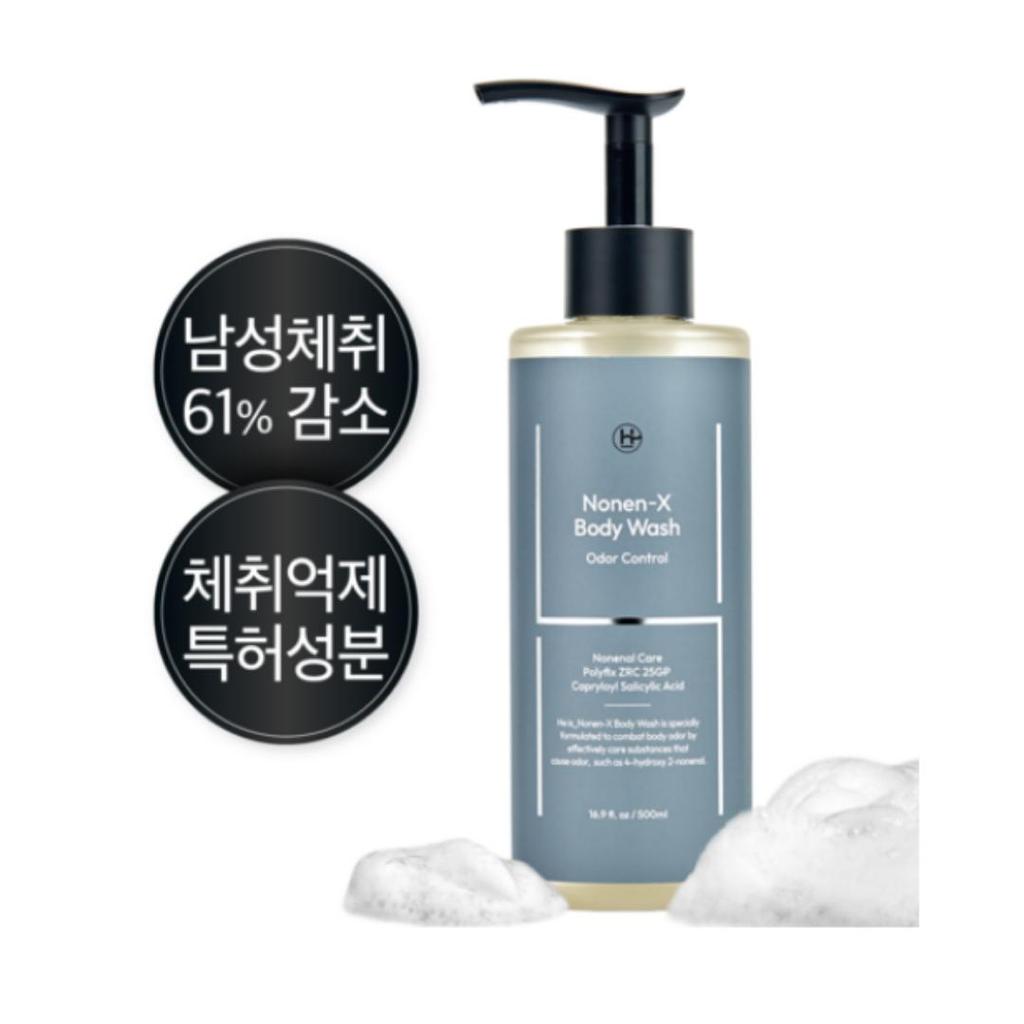 Heeze Nonenex Men's Odor & Sweat Removal Cooling Body Wash, 500ml