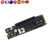 NGFF M.2 To PCI-E 4X SATA Power Riser Compatible with X1 X4 X8 X16 PCI-e Interface Adapter Card
