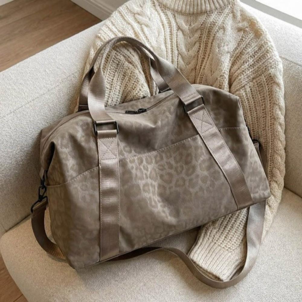Adjustable Strap Large Capacity Bag Leopard Print Lightweight Handbag  Daily Commute