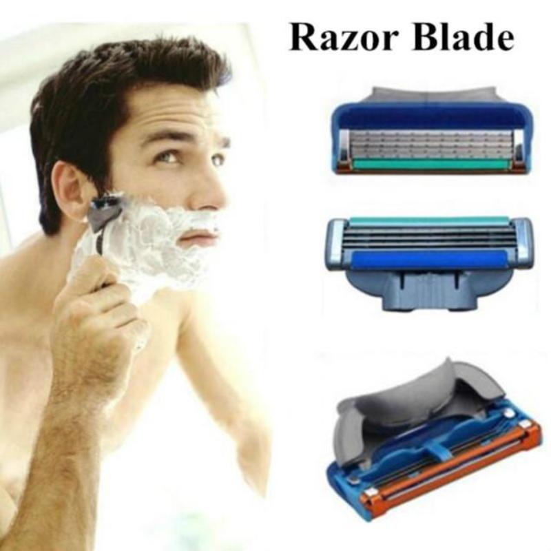 4 Adet Moda Taşınabilir 5 Bıçaklı Sistem Keskinleştirici Tıraş Makinesi Jiletleri Erkekler İçin
