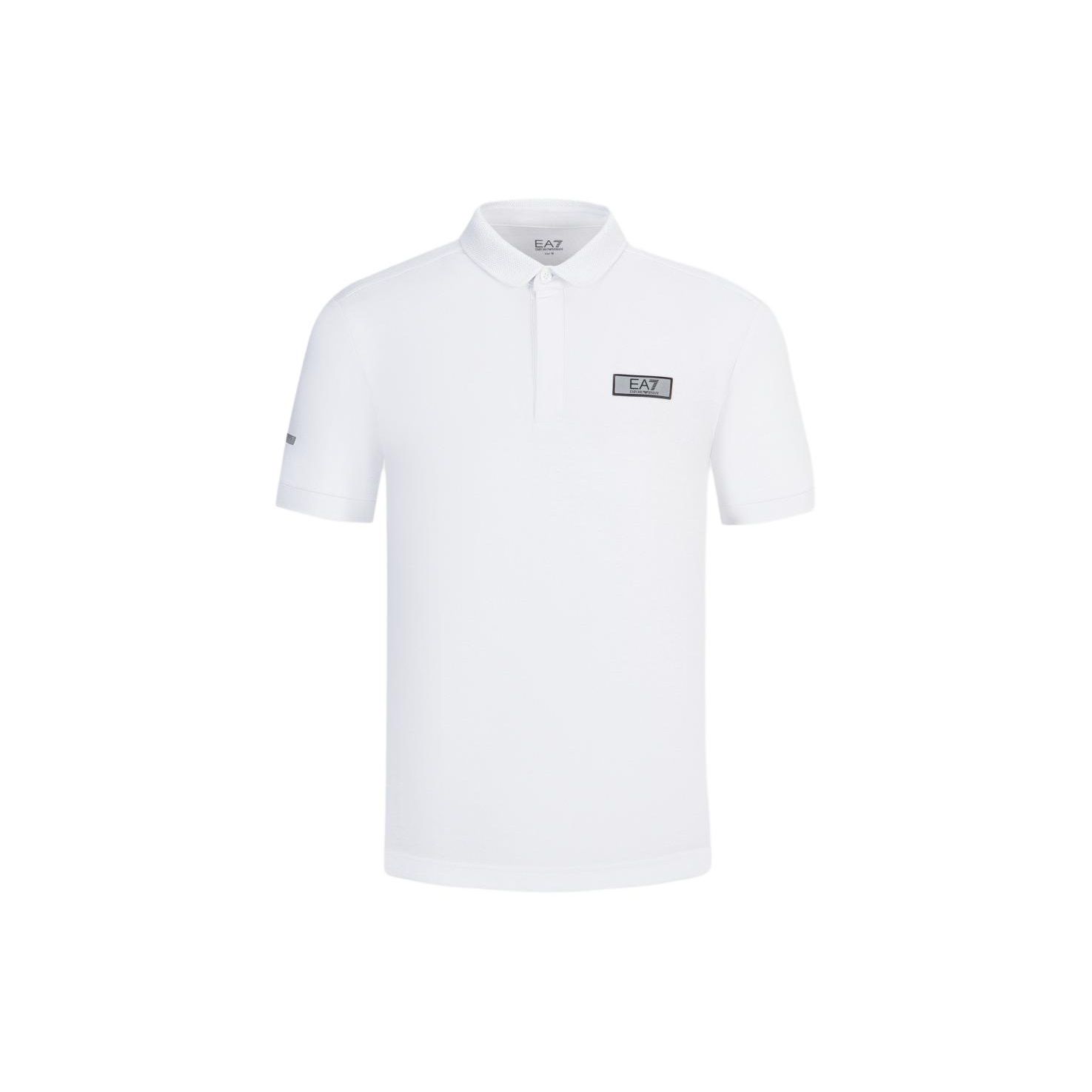 Emporio Armani EA7 SS24 Logo Letter Print Casual Pullover Polo Shirt Men tops White 3DPF06-PJUVZ-1100 XL