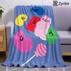 Candy Bear Lightweight Microfiber Soft Christmas Fleece Blanket Warm Cozy Throw for Bed Sofa Office Travel All Season