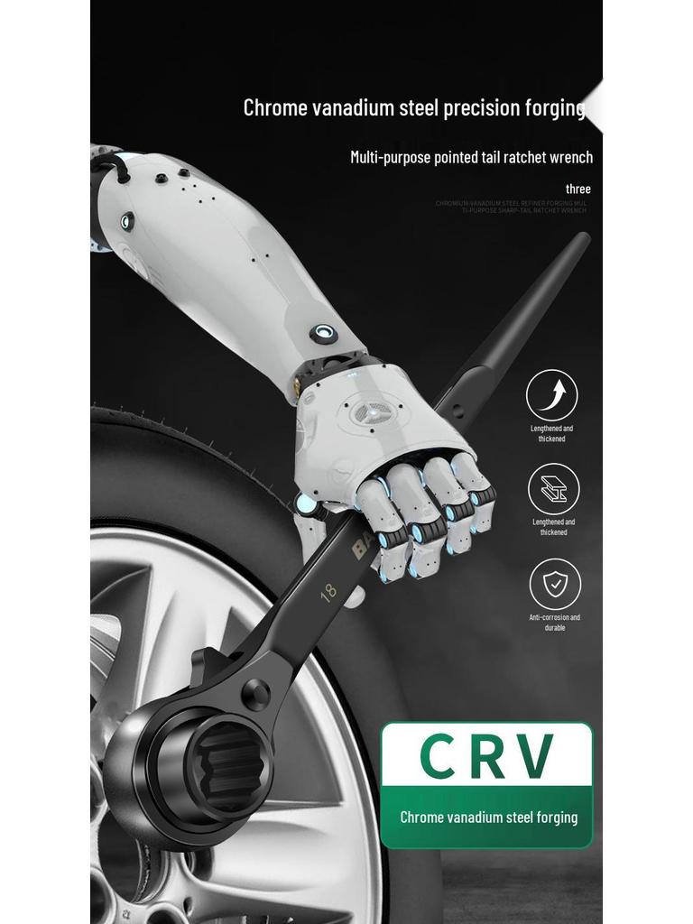 Dual Function Ratchet Wrench Set with Burr Wheel and Torx Socket