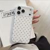 Korean Style Polka Dot Phone Case for iPhone 11-17 Pro/Max, Drop-proof