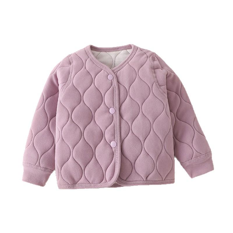 Dziecięca Pikowana Kurtka Bawełniano-Jedwabno-Wełniana - Ciepła Niezbędna do Mundurku Szkolnego na Jesień i Zimę