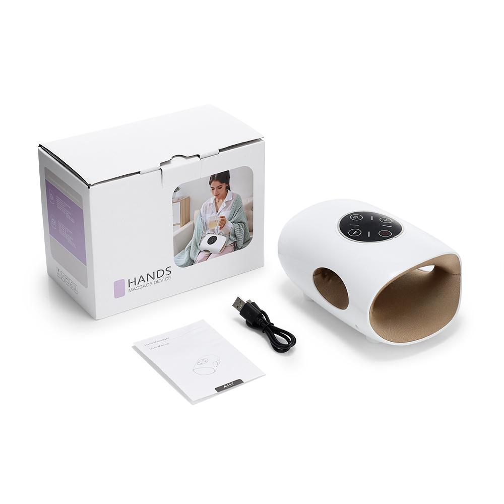 

Электрический массажер для рук с компрессионным воздухом, беспроводная машина для массажа ладоней и пальцев для облегчения боли при артрите, онемении пальцев белый