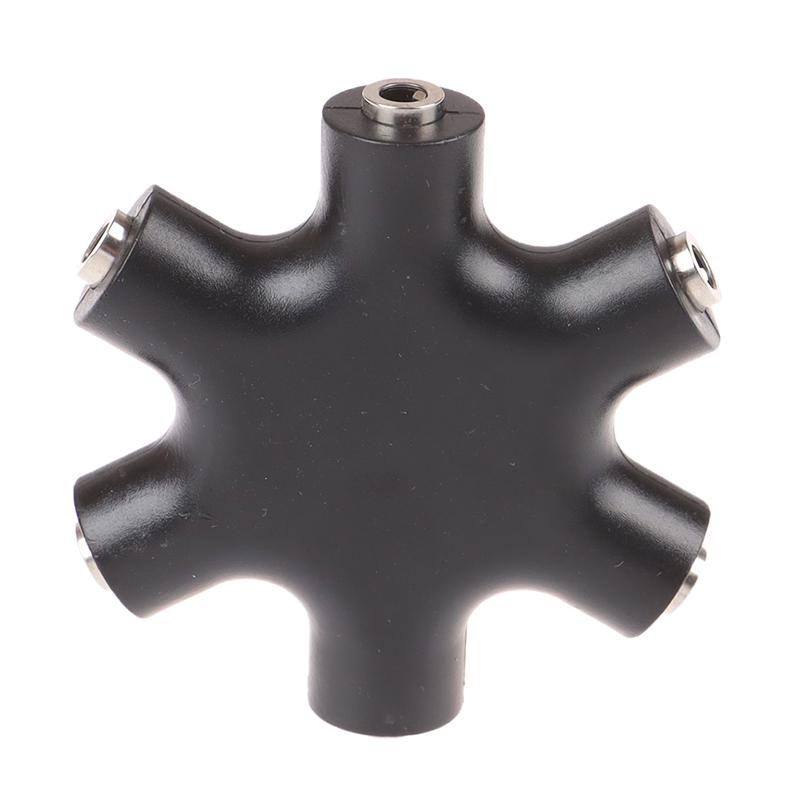 6*3.5Mm Way Multi Port Hub Aux Headphone Jack Splitter Audio Cable Converter