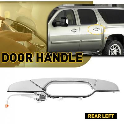 Rear Driver Left Door Handle For 2007-13 Escalade GMC Silverado Cadillac Chrome