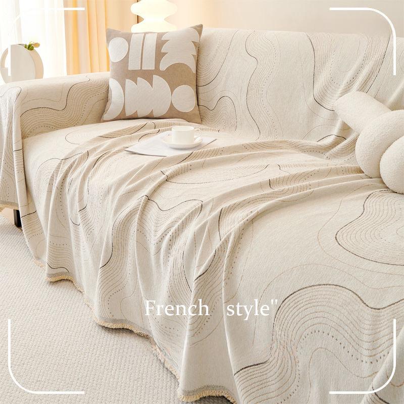 Chenille Sofa Handtuch Vollständig bedeckt Einteiliger Überwurfstoff Rutschfeste Sofakissen Vier Jahreszeiten Sofaüberwurf Universaltyp