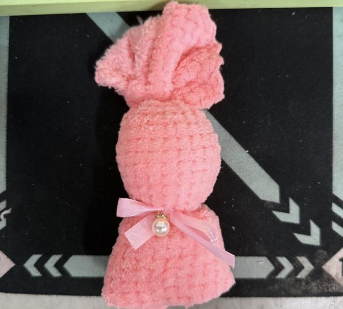 

Coral Fleece Bear Pineapple Towel Souvenir One Size рожевий