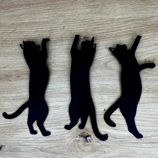 5 Stück schwarze Katzen-Lesezeichen, Metall, Katzenform, Seitenmarkierung für Buch