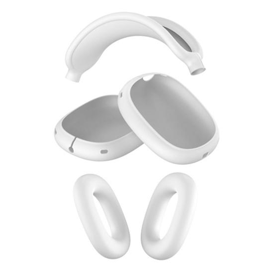 Kopfhörerhülle für AirPods Max Vollständige Schutzhülle Weiche Silikonhülle Kratzfest & Schweißbeständig Präzise Aussparungen Ohrpolster Kopfbügel Schutz