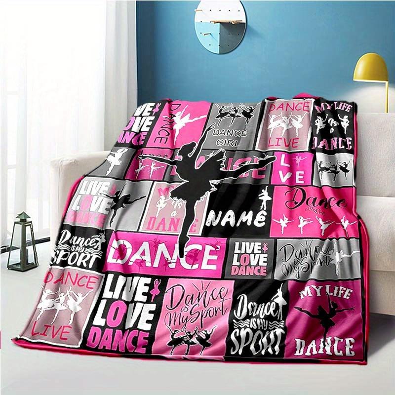 Love Dance Customize Your Name Blanket Used For Chair Office Sofa Bed Camping Soft And Warm Giving Friends And Relatives Birthday Graduation Gift