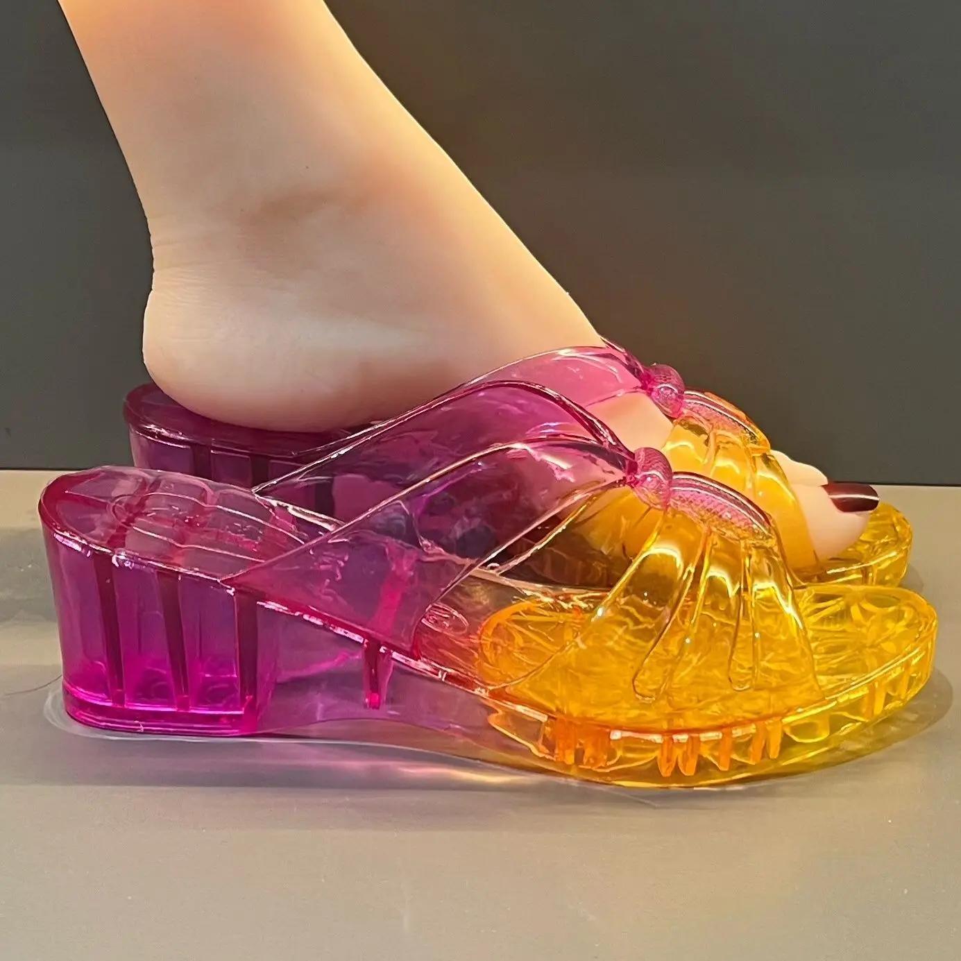 

Модные прозрачные шлепанцы с кристаллами, дизайнерские роскошные сандалии по акции, 39, высококачественная стильная нескользящая обувь для женщин 40