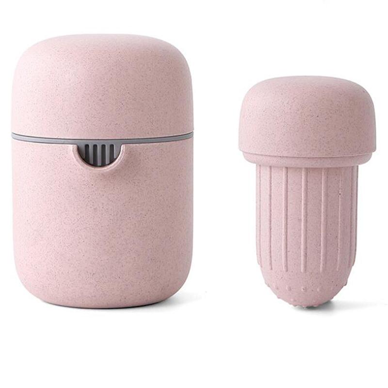 

Ручная соковыжималка для цитрусовых и апельсинов, вращающийся пресс с крышкой, противоскользящая расширитель для лимона, лайма, грейпфрута, вместительная машина 14x10cm розовый