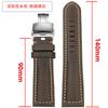 Extended matte crazy horse Frosted leather watchband 22m 24mm For Pam111 441 Hamilton Tissot Omega Casio men Vintage watch strap