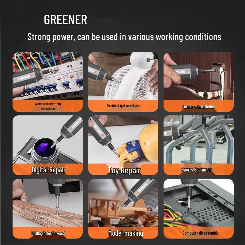 Green Forest Cordless Electric Screwdriver Set CN plug (adapter included)