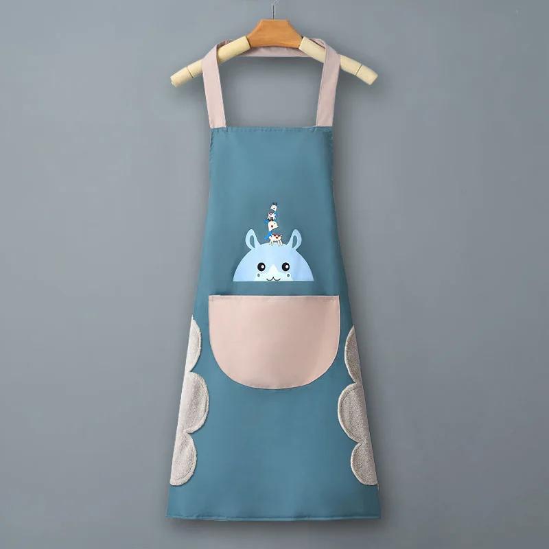 Home-use Washable Kitchen Apron for Cooking Waterproof and Oil-proof Fashionable for Men and Women Adult Workwear