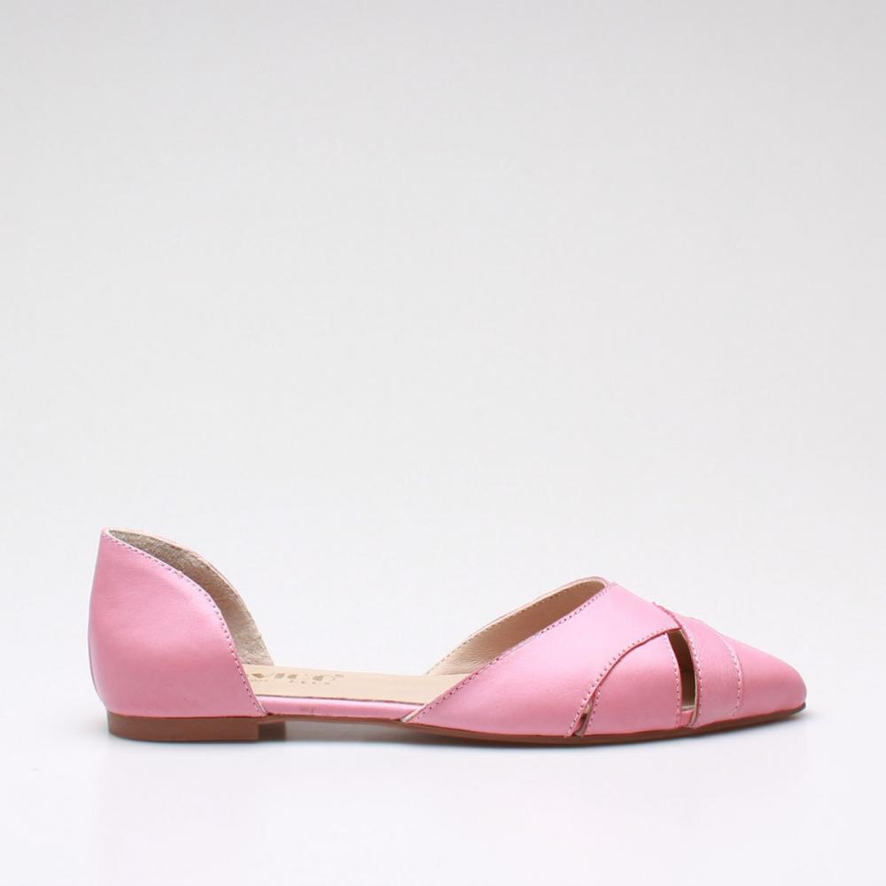 

Женские розовые кожаные повседневные туфли