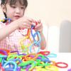 35/70Pcs Children Baby Link Rings Infant Sensory Early Education Puzzle Toy Chew Geometric Chain Buckle Kids Travel Toys