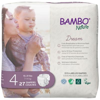 BAMBO Nature Dream Tape-Type Pads, Size M (7kg-14kg), 27 Pads (bn16926)