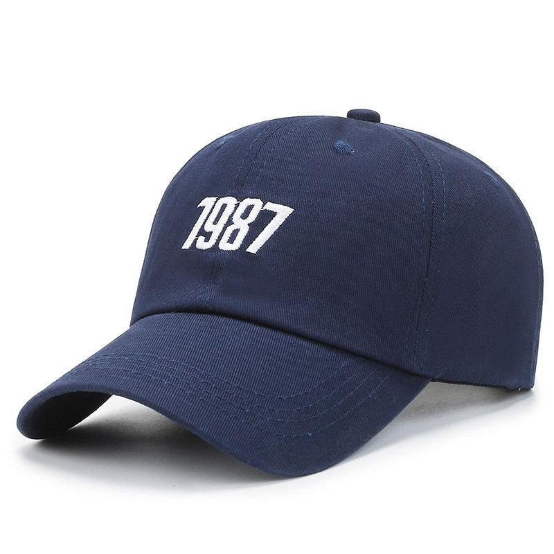 Baseball cap wholesale embroidery 1987 duckbill cap all season universal neutral sun shading age reducing versatile men's cap adjustable