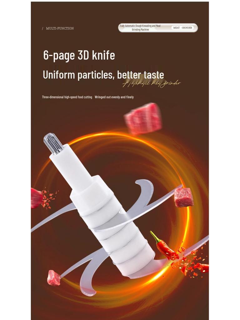 Elektrische Küchenmaschine: Fleischwolf, Teigkneter und Gemüseschneider